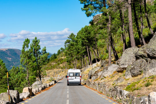 car on road in the mountains
