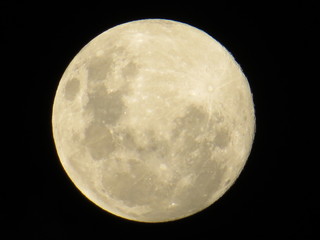 full moon over black