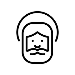 holy righteous icon vector. holy righteous sign. isolated contour symbol illustration