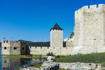 Fototapeta premium Golubac Fortress at Danube River, Serbia