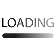 Loading icon  on white backgraund, load illustration .Loading word logo .