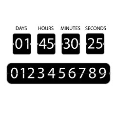 Countdown clock icon. Digital clock illustration on white backdrop.Counter timer.