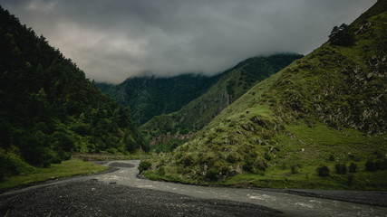 Caucasus mountains, vlaey of Argun near Shatili
