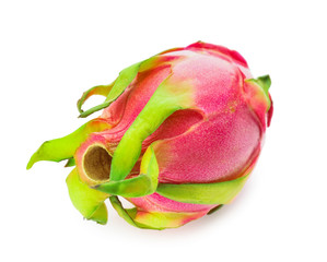 Tasty dragon fruit on white background