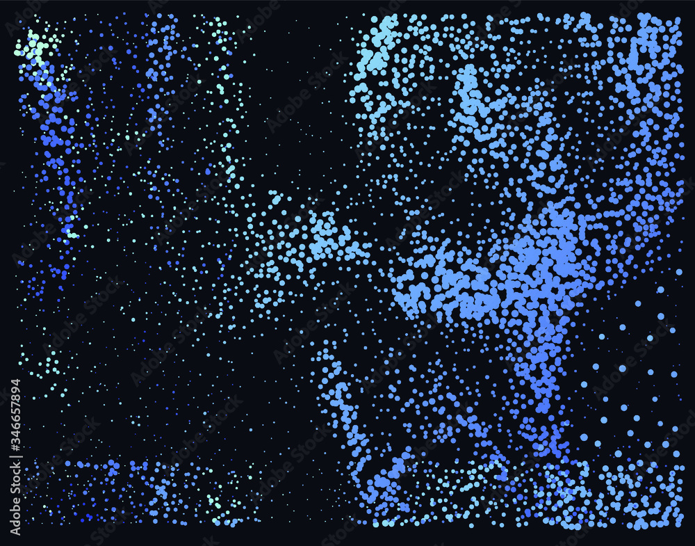 Aufkleber Abstract technology background with paticles, motion of a flow. Generative computer art.