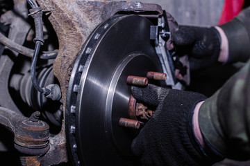 replacement of ventilated car brake discs.