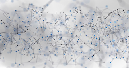 3d Digital Network and data concept.