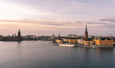 Fototapeta na wymiar Beautiful panorama of Stockholm