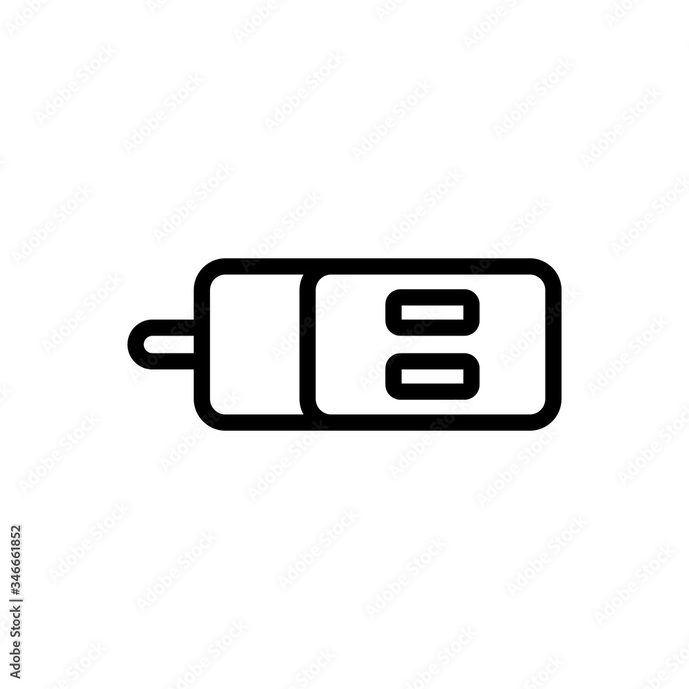 Aufkleber square power unit with two charging slots icon vector. square power unit with two charging slots sig