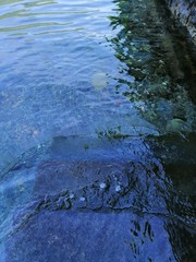 blue water reflection
