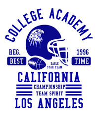 California college eagle print embroidery graphic design vector art