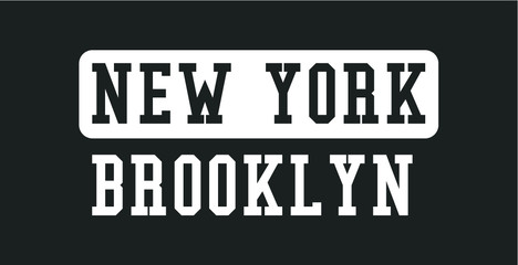 Fototapeta premium New york college print embroidery graphic design vector art