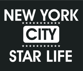 New york college print embroidery graphic design vector art