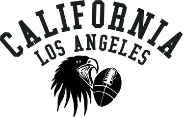 California college eagle print embroidery graphic design vector art