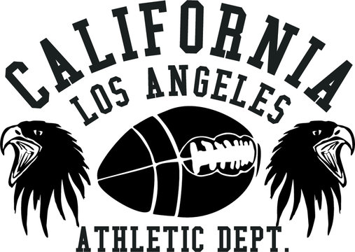California college eagle print embroidery graphic design vector art