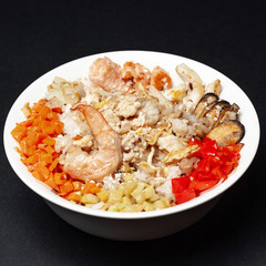 delicious noodles ramen, soba, chyahan, udon, herusame with meat. menu