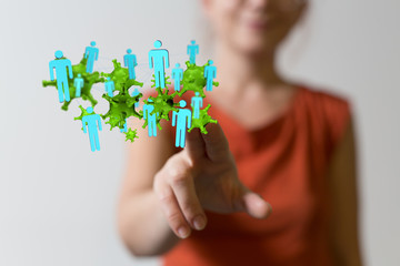 flu virus attack digital 3d