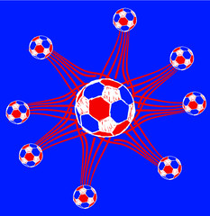 Russia soccer print embroidery graphic design vector art