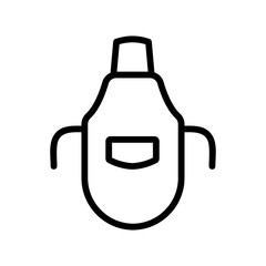 rounded apron with pocket for housewife icon vector. rounded apron with pocket for housewife sign. isolated contour symbol illustration