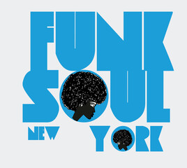 Funk soul music print embroidery graphic design vector art - obrazy, fototapety, plakaty