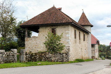 Fototapeta na wymiar Ancient stone house in Balmont, Annecy, France.