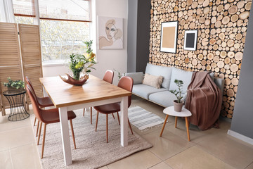 Interior of modern stylish dining room