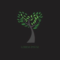 Obraz premium TREE LEAF LOVE CONCEPT DESIGN ILLUSTRATION VECTOR
