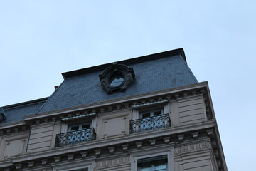 Facade of the buildings in Vieux Lyon, the old city. The Vieux Lyon is the largest Renaissance district of Lyon, France.