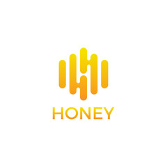 Honeycomb + letter H. Logo icon vector.