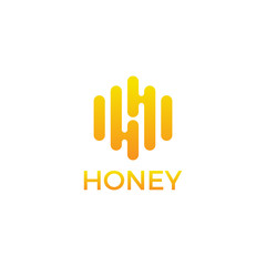 Obraz premium Honeycomb + letter H. Logo icon vector.