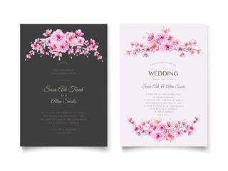 beautiful cherry blossom invitation card design