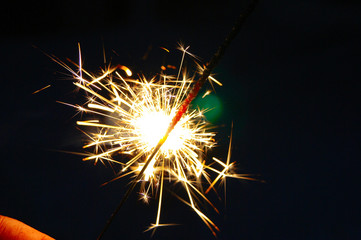 Obraz premium sparkler on black background