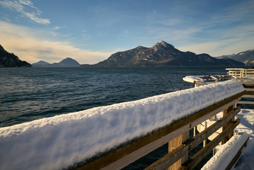 Obraz premium Porteau Cove Howe Sound BC. A sunny winter day at Porteau Cove Provincial Park, British Columbia, near Vancouver.