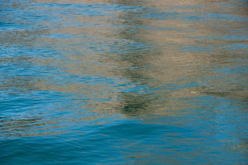 water texture. Blue and grey colors in the surface creating motion