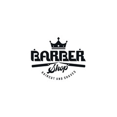 Vintage Barbershop Logo Vector Vintage