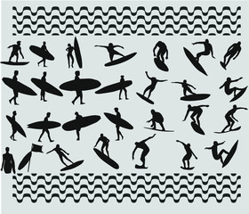 brazilian surfer print embroidery graphic design vector art