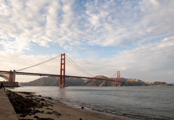 Golden gate bridge at Crissy field, San Francisco, California