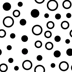 Gardinen Nahtloses Muster der Kreise. Zufällige Punkte Textur Hintergrund. © Matias