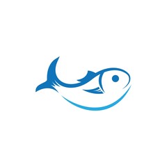 Fish logo template vector icon