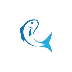 Fish logo template vector icon