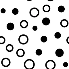 Rolgordijnen zonder boren Cirkels Cirkels naadloos patroon. Willekeurige stippen textuur achtergrond.