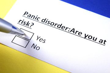 Fototapeta premium Panic disorder: Are you at risk? Yes or no?