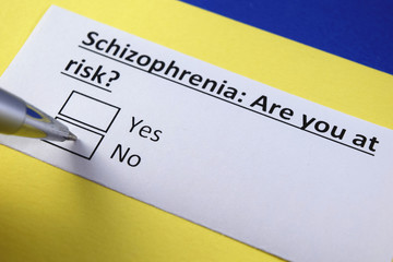 Fototapeta premium Schizophrenia: Are you at risk? Yes or no?