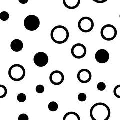 Foto op Plexiglas Cirkels naadloos patroon. Willekeurige stippen textuur achtergrond. © Matias