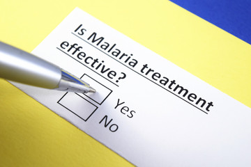 Obraz premium Is Malaria treatment effective? Yes or no?