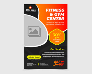 Fototapeta na wymiar Fitness gym flyer design template