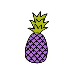 pineapple doodle icon