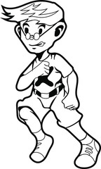 boy with a shirt that reads x