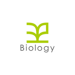 abstract green book leaf plant geometric design symbol vector