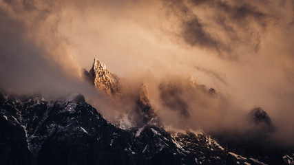 sunset in the mountains